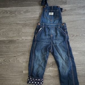 Oshkosh Fleeced Lined Denim Toddler Overalls